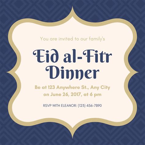 eid invitation message|Free custom printable Eid al